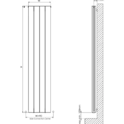 Carisa Nemo Double Panel Vertical Aluminium Radiator