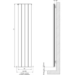 Carisa Nemo Single Panel Vertical Aluminium Radiator
