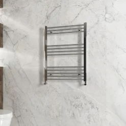 Carisa Nile Flat Vertical Steel Ladder Heated Towel Rail