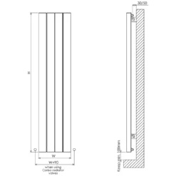 Carisa Nixie Vertical Aluminium Radiator