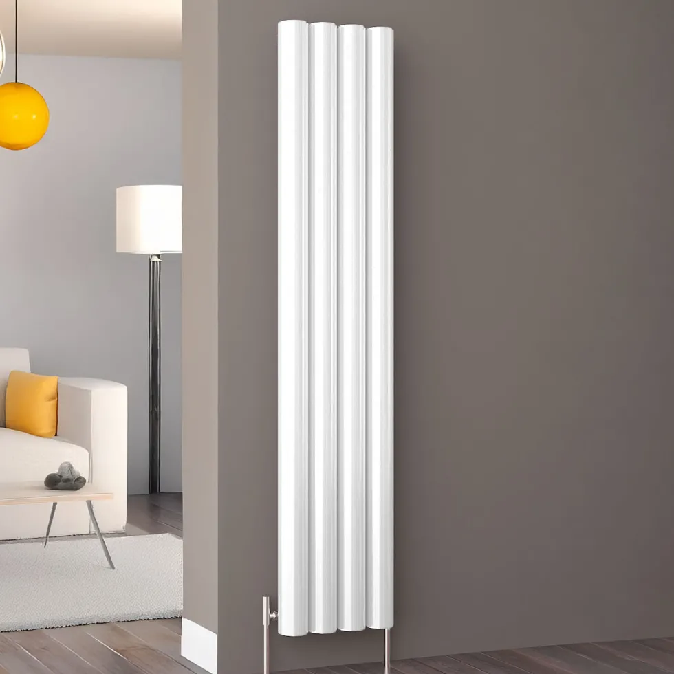 Carisa Otto Oval Single Panel Vertical Aluminium Radiator