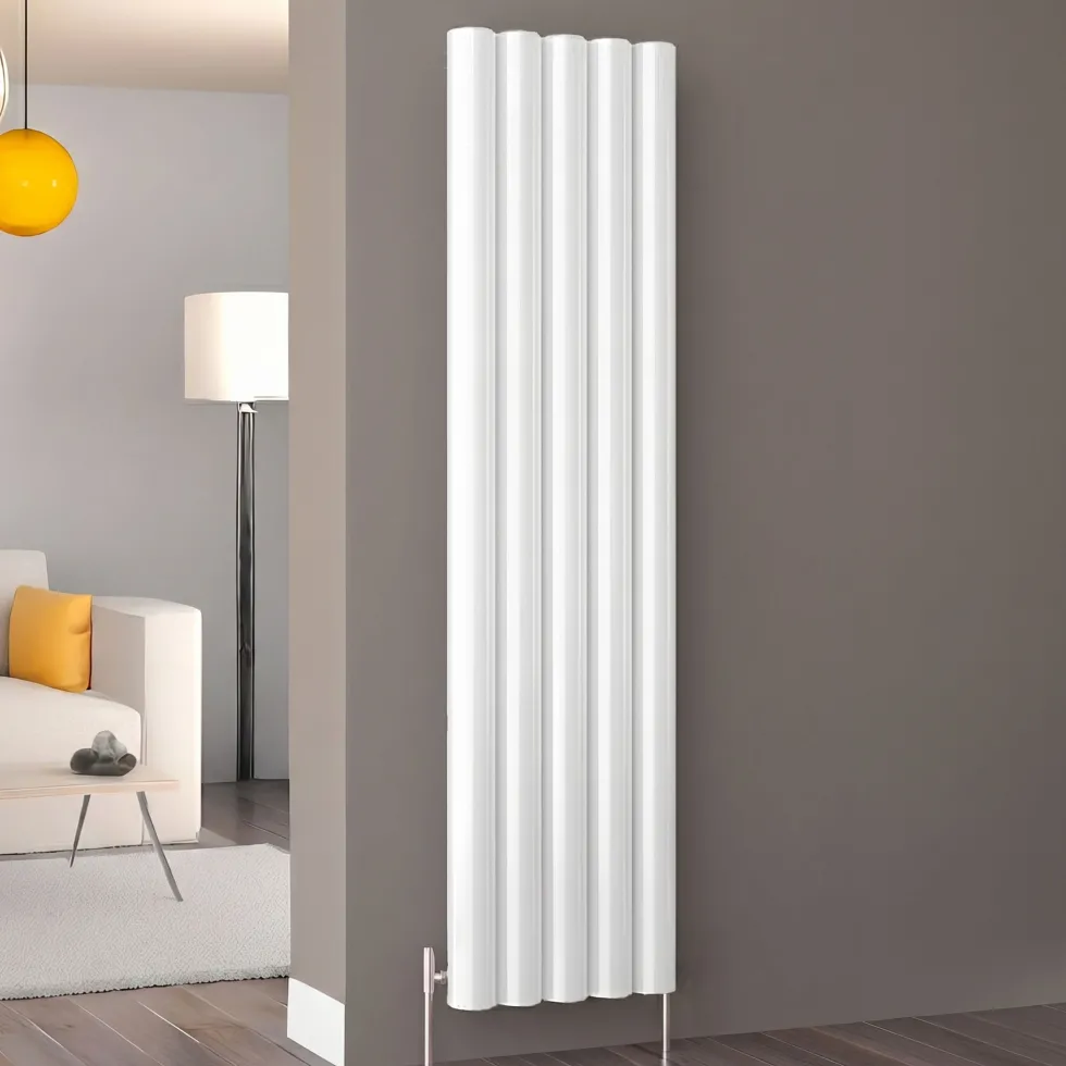 Carisa Otto Oval Single Panel Vertical Aluminium Radiator
