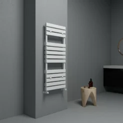 Carisa Plata Bath Flat Double Panel Aluminium Heated Towel Rail