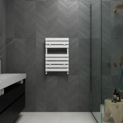 Carisa Plata Bath Flat Panel Aluminium Heated Towel Rail
