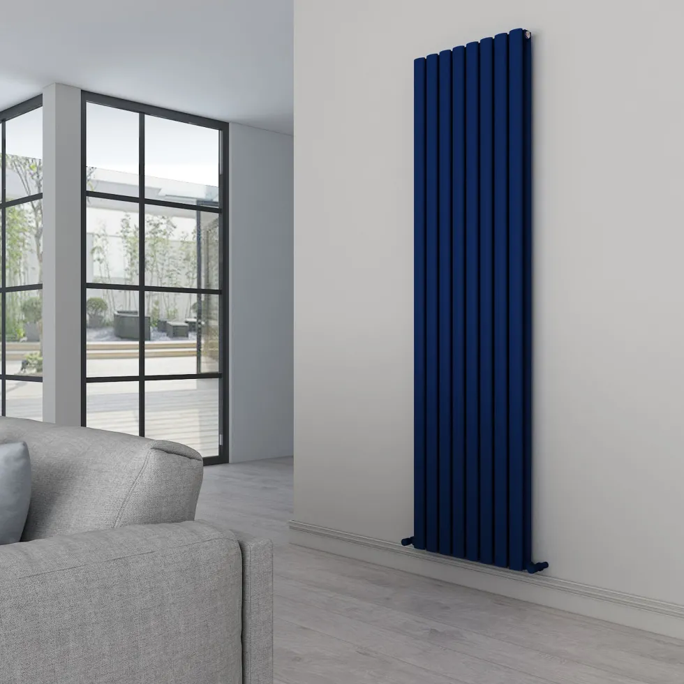 Carisa Tallis Oval Double Panel Vertical Aluminium Radiator
