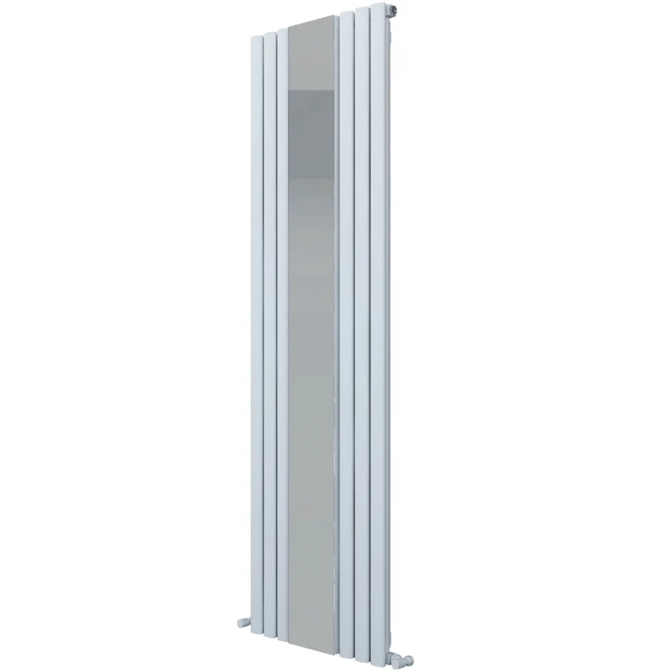 Carisa Tallis Vertical Single Panel Mirror Aluminium Radiator - 1800 x 550mm