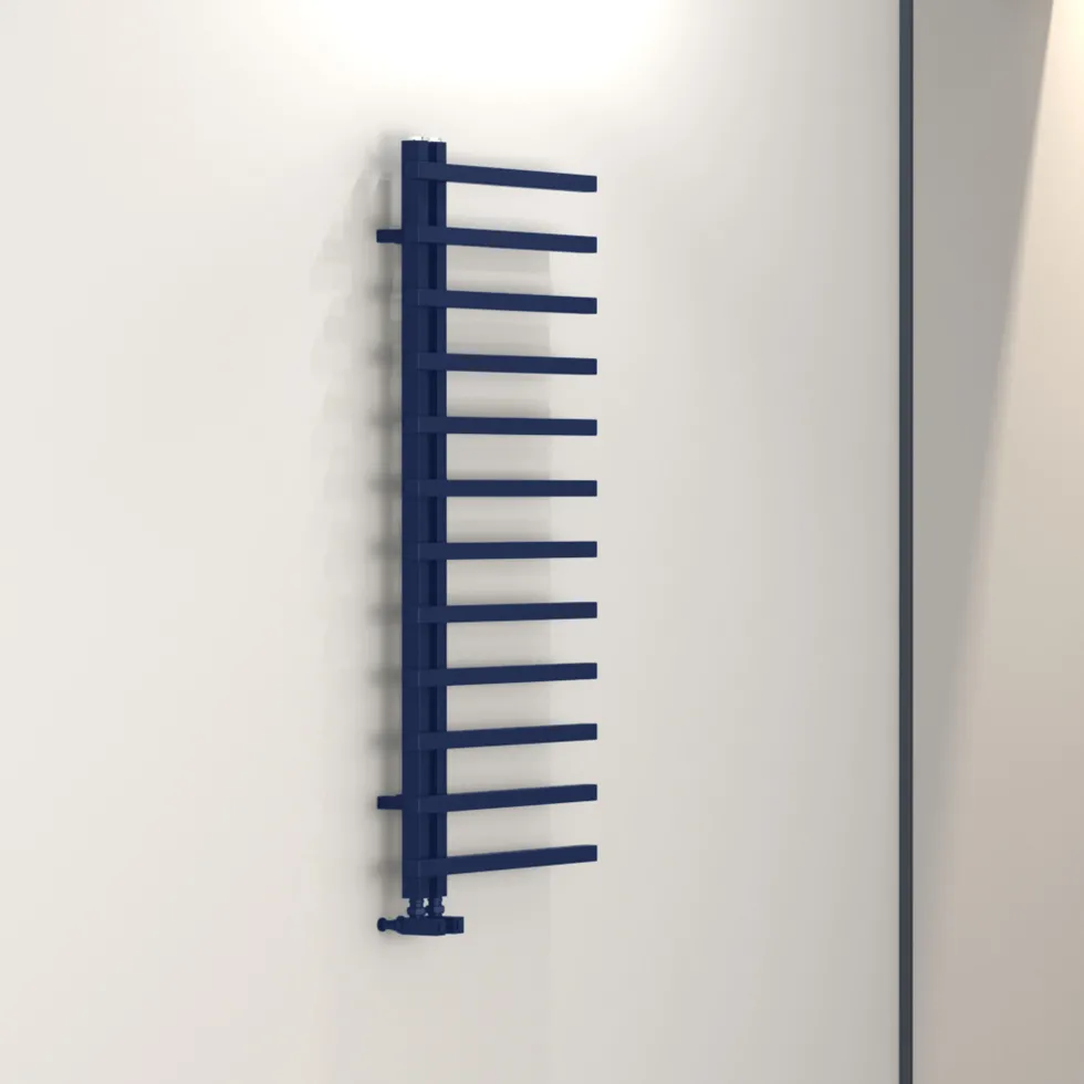 Carisa Terra L Offset Aluminium Heated Towel Rail