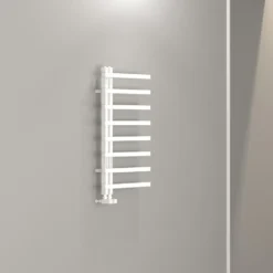 Carisa Terra L Offset Aluminium Heated Towel Rail