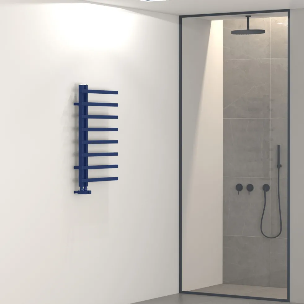 Carisa Terra L Offset Aluminium Heated Towel Rail