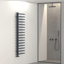 Carisa Terra L Offset Aluminium Heated Towel Rail