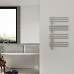 Carisa Terra Offset Aluminium Heated Towel Rail