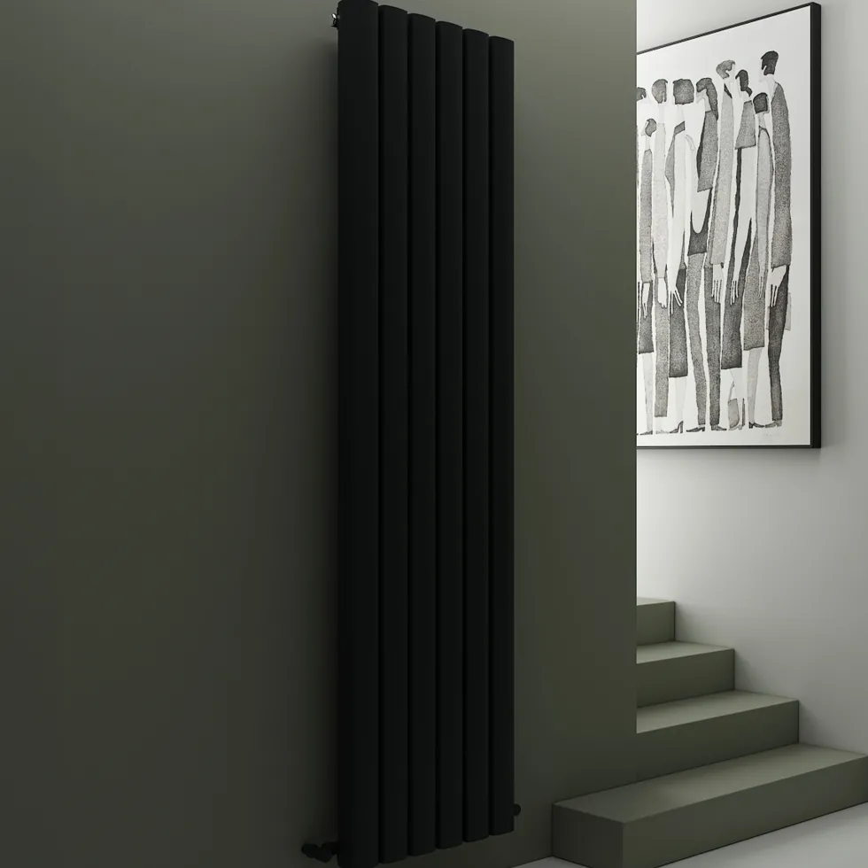 Carisa Vesta Oval Single Panel Vertical Aluminium Radiator