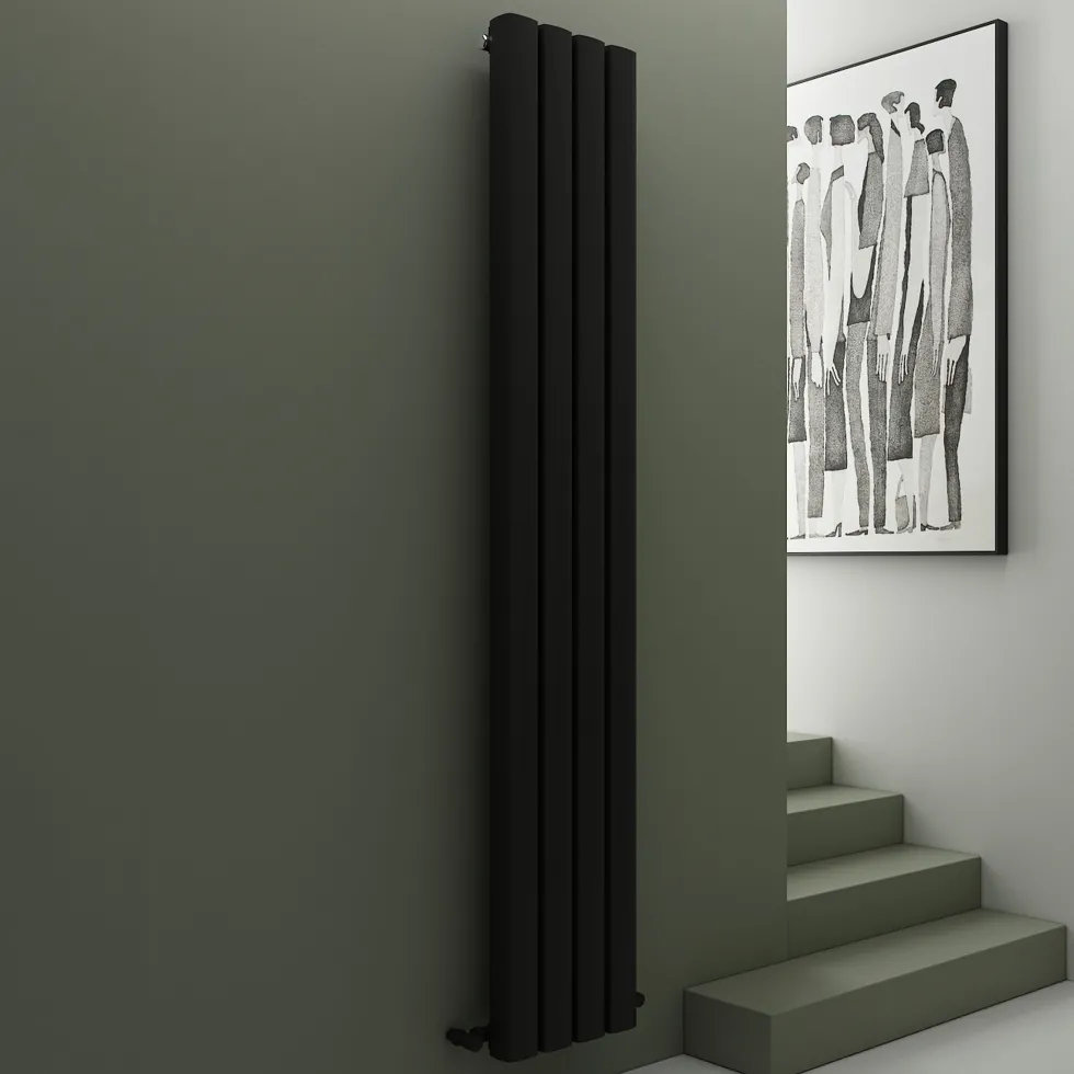 Carisa Vesta Oval Single Panel Vertical Aluminium Radiator