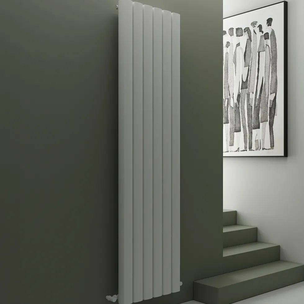 Carisa Vesta Oval Single Panel Vertical Aluminium Radiator