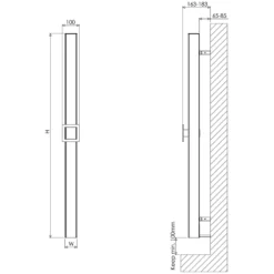Carisa Vesta Single Electric Towel Bar