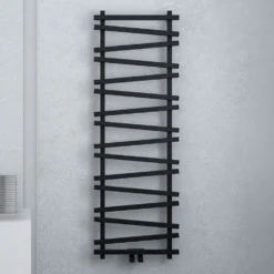 Carisa Vivek Angled Designer Aluminium Heated Towel Rail
