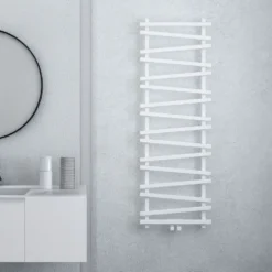 Carisa Vivek Angled Designer Aluminium Heated Towel Rail