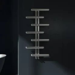 Carisa Vivi Offset Stainless Steel Designer Heated Towel Rail