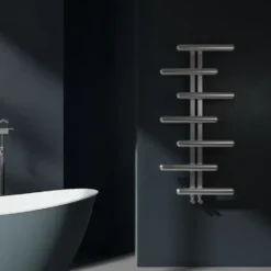 Carisa Vivi Offset Stainless Steel Designer Heated Towel Rail