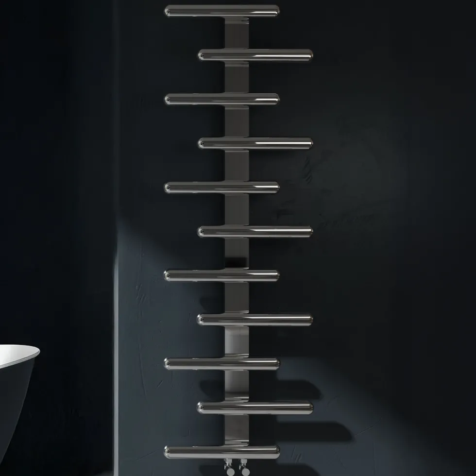 Carisa Vivi Offset Stainless Steel Designer Heated Towel Rail