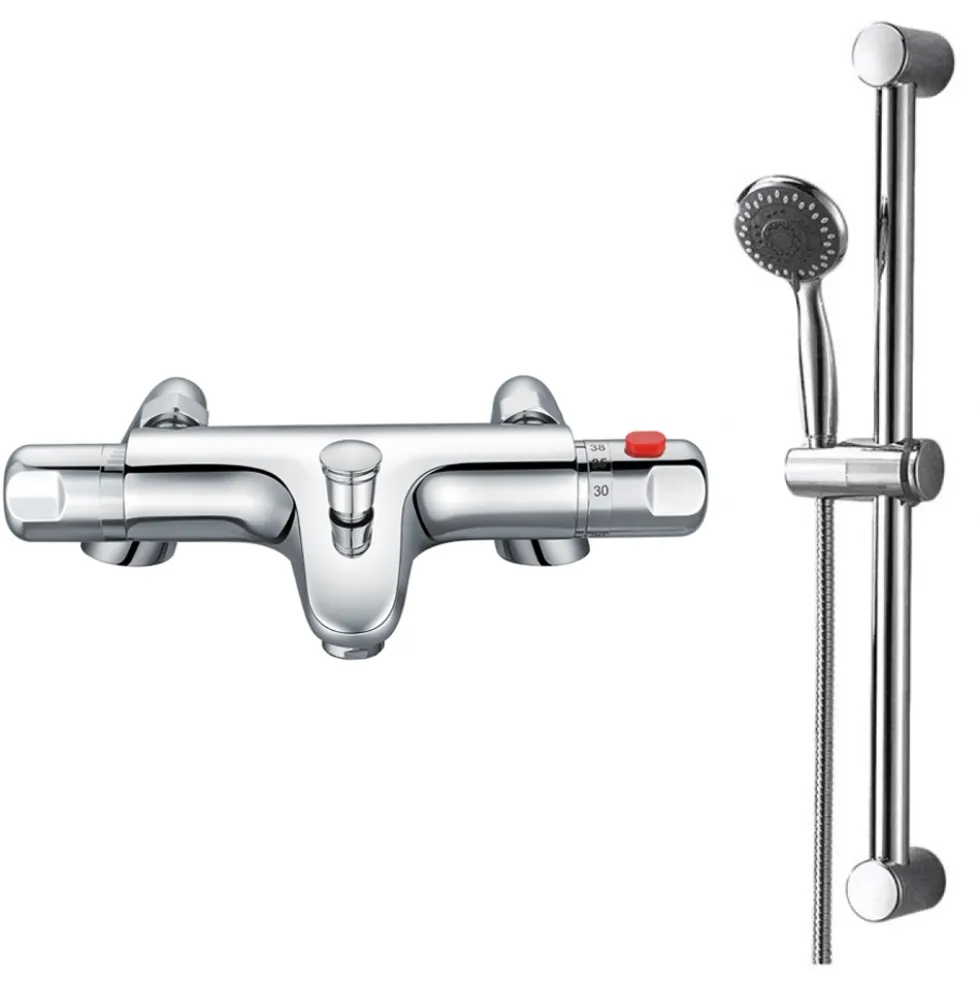 Clara Thermostatic Bath Shower Mixer & Slide Rail Kit