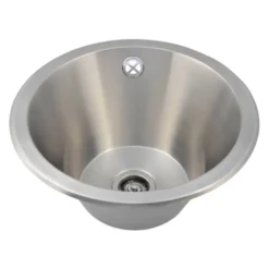 Clearwater Arco Mini Round Single Bowl Brushed Stainless Steel Sink - 355 x 355mm