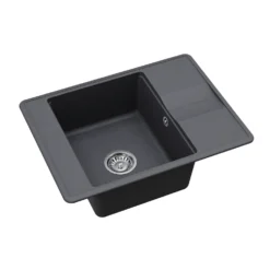 Clearwater Arina 1 Bowl Granite Composite Kitchen Sink with Reversible Drainer - 670 x 500mm