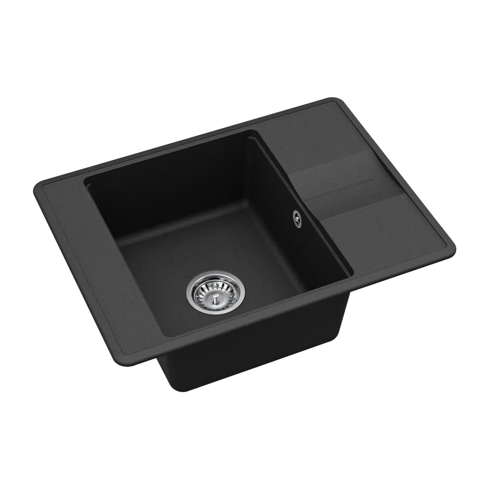 Clearwater Arina 1 Bowl Granite Composite Kitchen Sink with Reversible Drainer - 670 x 500mm