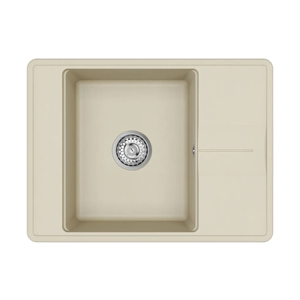 Clearwater Arina 1 Bowl Granite Composite Kitchen Sink with Reversible Drainer - 670 x 500mm