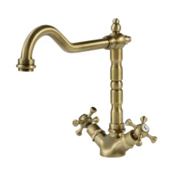 Clearwater Baroc Twin Crosshead Mono Sink Mixer with Swivel Spout