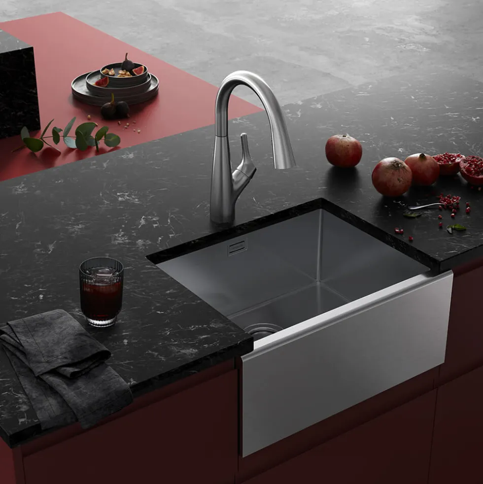 Clearwater Belfast Brushed Stainless Steel Kitchen Sink & Waste - 600 x 465mm