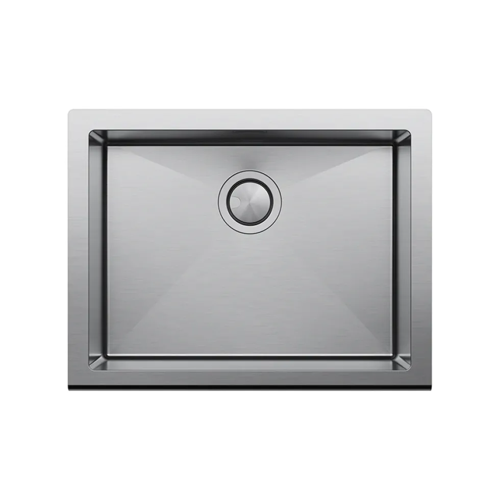 Clearwater Belfast Brushed Stainless Steel Kitchen Sink & Waste - 600 x 465mm
