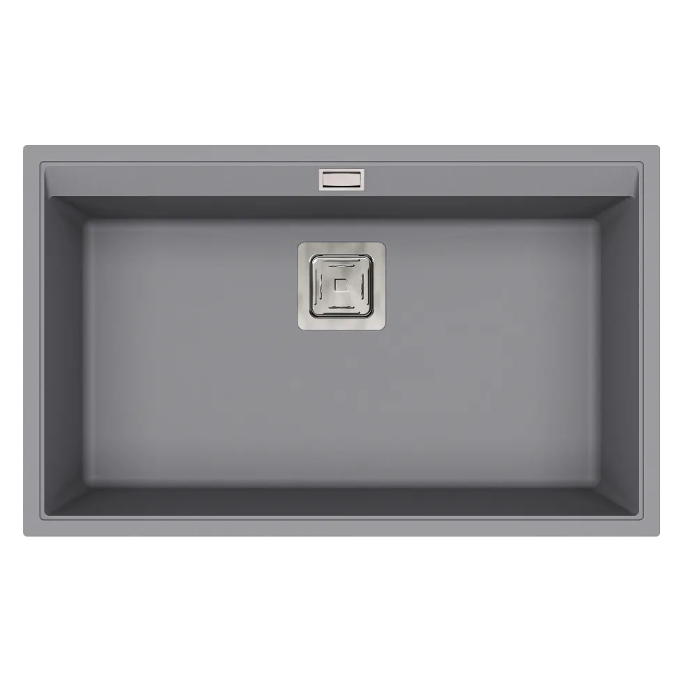 Clearwater Capri 1 Bowl Granite Composite Inset/Undermount Kitchen Sink - 740 x 455mm