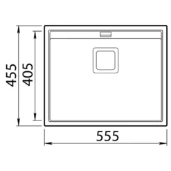 Clearwater Capri 1 Bowl Granite Composite Inset/Undermount Kitchen Sink - 505 x 405mm