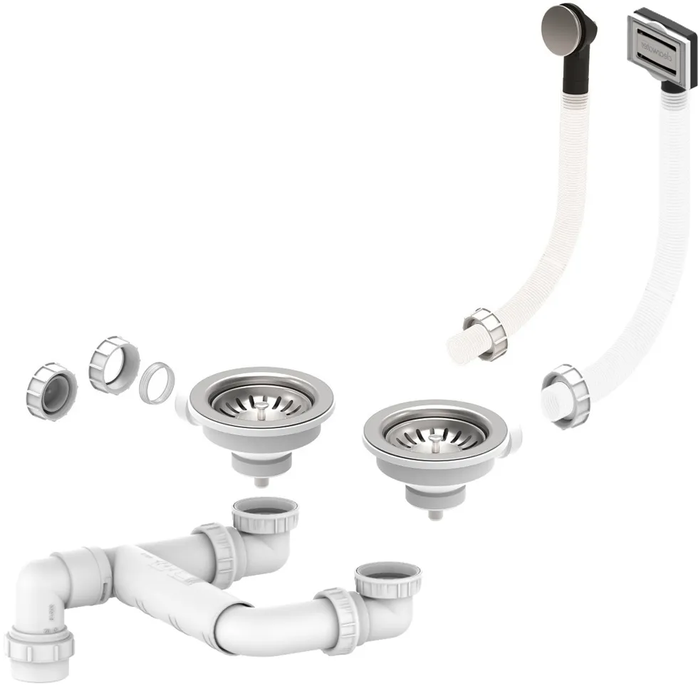 Clearwater Double Bowl Waste Kit