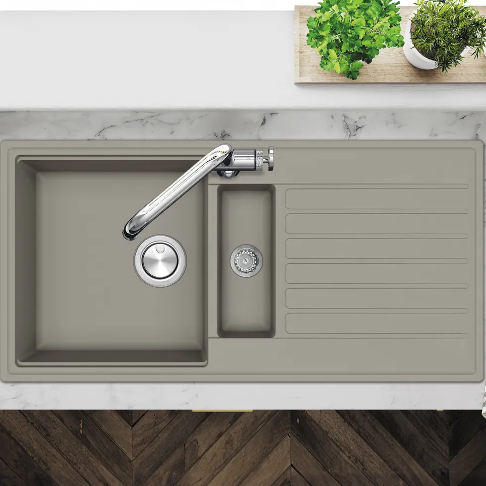 Clearwater Kameo Smart 1.5 Bowl Granite Composite Kitchen Sink - 1000 x 500mm