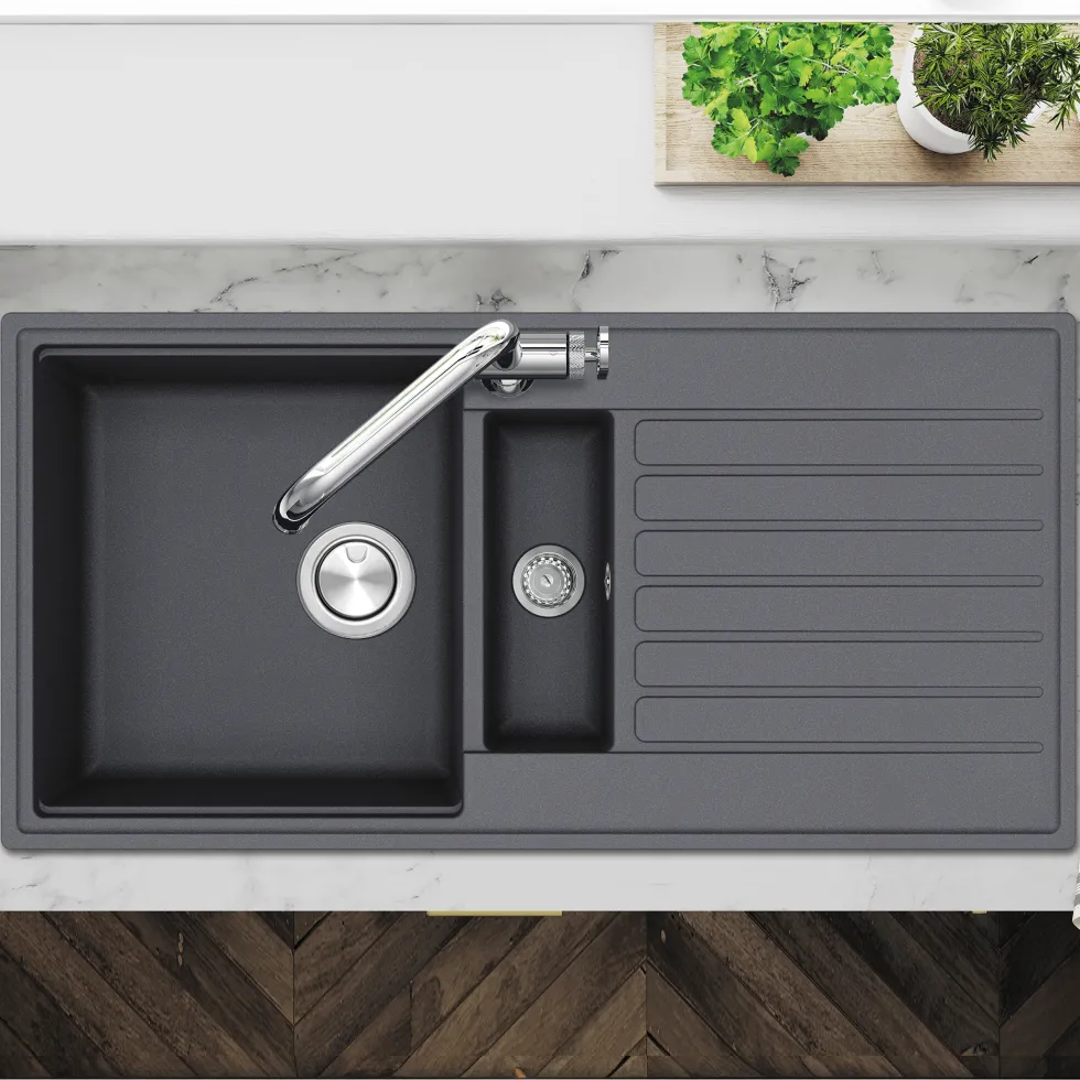 Clearwater Kameo Smart 1.5 Bowl Granite Composite Kitchen Sink - 1000 x 500mm