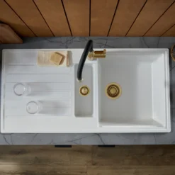 Clearwater Kameo Smart 1.5 Bowl Granite Composite Kitchen Sink - 1000 x 500mm