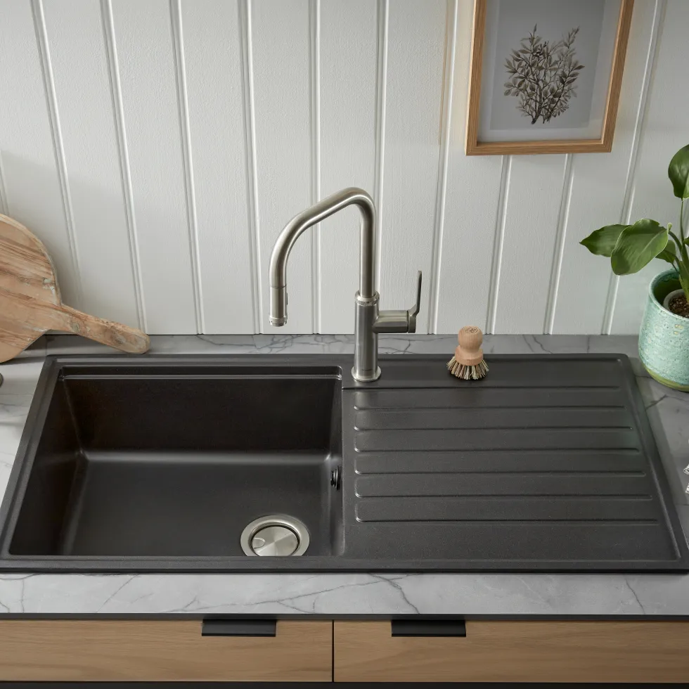 Clearwater Kameo Smart 1 Bowl Granite Composite Kitchen Sink - 1000 x 500mm