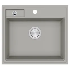 Clearwater Kameo-X Smart 1 Bowl Granite Composite Inset/Undermount Kitchen Sink & Waste Kit - 560 x 500mm