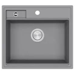Clearwater Kameo-X Smart 1 Bowl Granite Composite Inset/Undermount Kitchen Sink & Waste Kit - 560 x 500mm