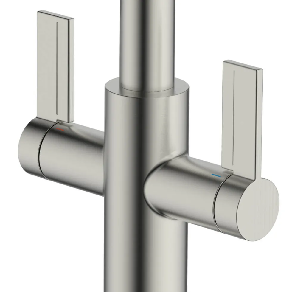 Clearwater Kira Twin Lever Mono Pull Out Spray Kitchen Mixer