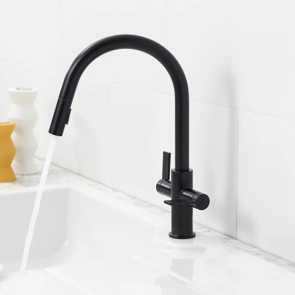 Clearwater Kira Twin Lever Mono Pull Out Spray Kitchen Mixer
