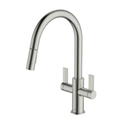 Clearwater Kira Twin Lever Mono Pull Out Spray Kitchen Mixer