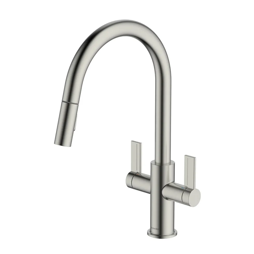 Clearwater Kira Twin Lever Mono Pull Out Spray Kitchen Mixer