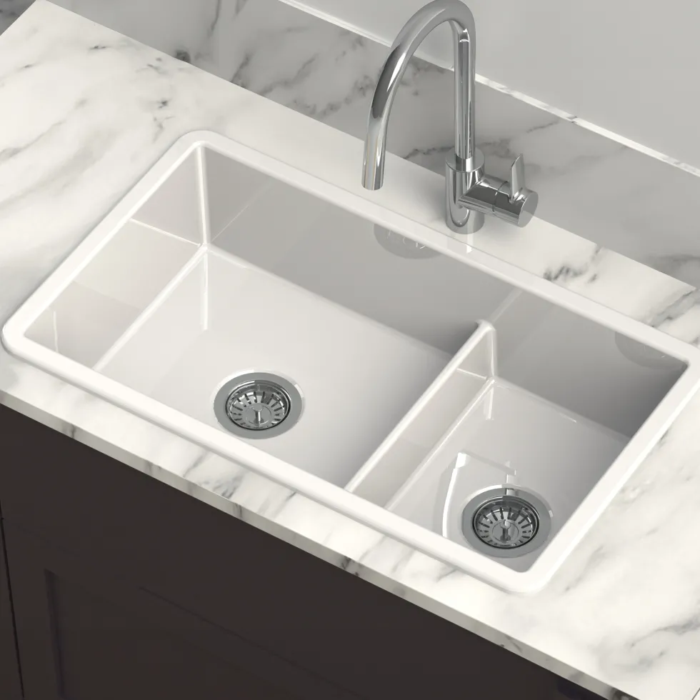 Clearwater Metro Ceramic Inset/Undermount Kitchen Sink - 796 x 462mm