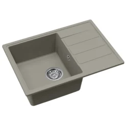 Clearwater Mio 1 Bowl Granite Composite Kitchen Sink - 620 x 440mm