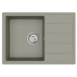 Clearwater Mio 1 Bowl Granite Composite Kitchen Sink - 620 x 440mm