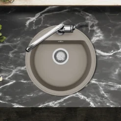 Clearwater Mio 1 Bowl Granite Composite Kitchen Sink - 450 x 450mm