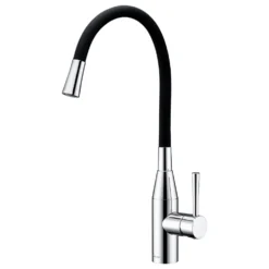 Clearwater Morpho Mono Kitchen Mixer with 'Flex & Stay' Spout - Polished Chrome & Choice of Hose Colour